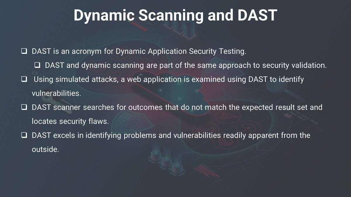 felix_hud's tweet image. Today I learned about Dynamic Scanning and DAST (Dynamic Application Security Testing). Understanding how DAST works, its pros, and cons is crucial for securing web applications. 

#LSPPDay51 #60DaysOfLearning2024 #LearningWithLeapfrog @lftechnology