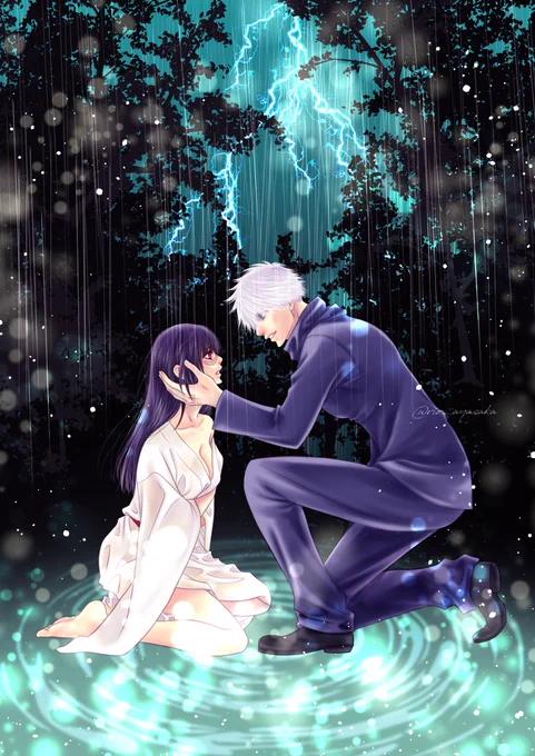 神立ノ雨「助けに来たよ」朝から描いてました。こないだの謎シチュラフ。仕上がっても謎シチュですが……。#五歌 