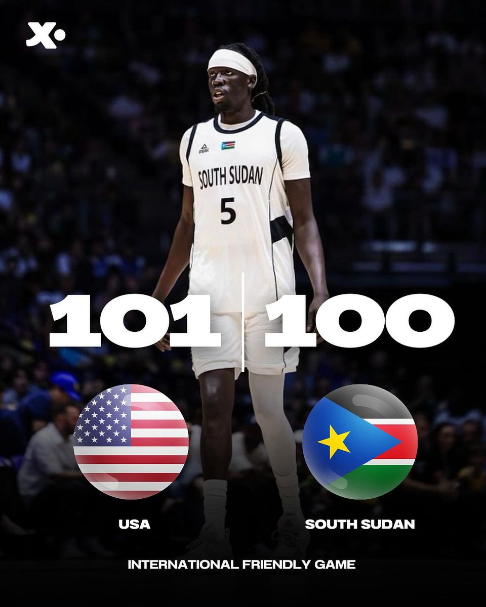 Proud of SSD Basketball! They showed that Africa is full of talent and can compete against the best in the world, regardless of how the media portrays us. Go South Sudan! 🇸🇸🏀 
#SSDBasketball