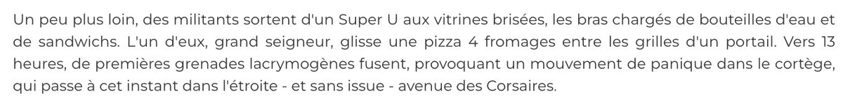 GeWoessner's tweet photo. Un jeu amusant, pour les étudiants en école de journalisme.
À La Rochelle samedi, des manifestants ont pillé une supérette. Voici comment 4 journaux en rendent compte. Sauras-tu retrouver les titres correspondant ? https://t.co/3ncSWWuCjd