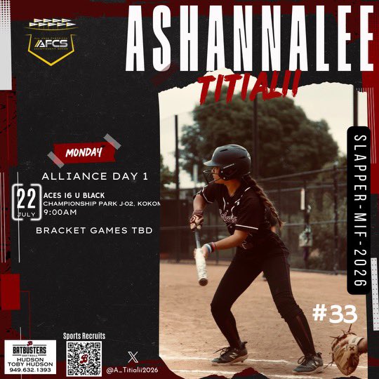 A_Titialii2026's tweet photo. My schedule gor the first day of Alliance!! @SoftballDown @SoftballRecruit @Softball_Home @CoastRecruits @SBRRetweets @Scout_ScottC @thealliancefp @AGLSoftball https://t.co/giLZ0wuL9W
