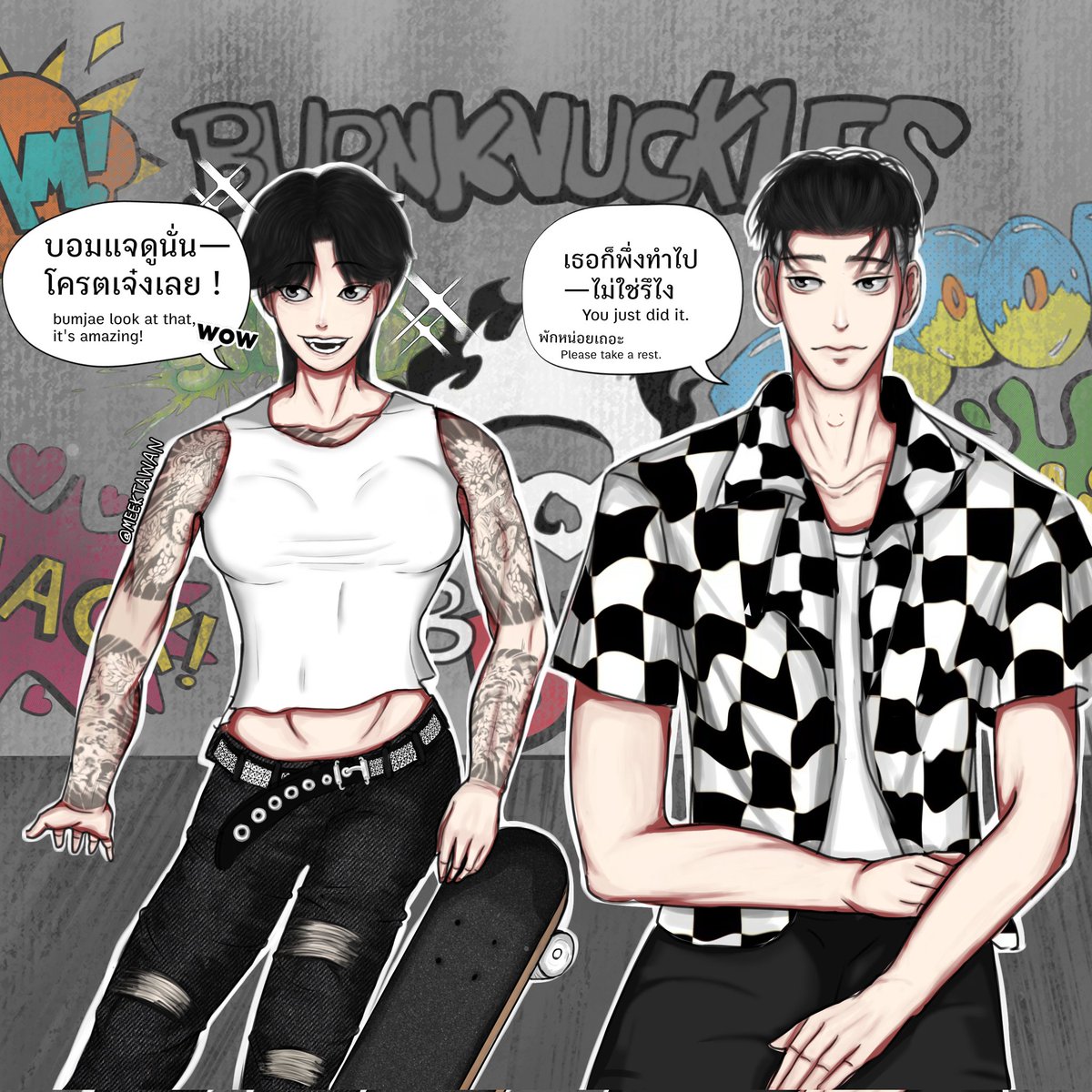 meektawan's tweet photo. อยากจะวาดน้องวาสเฟมบ่อยๆ #bumvas https://t.co/yMAlpYGoAY
