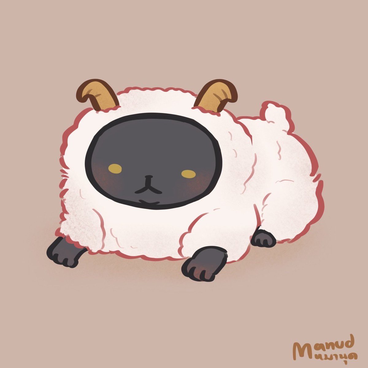 manud_mn's tweet photo. คอสเพลย์เป็นแกะ 🐈‍⬛
#イラスト #猫 https://t.co/j212xbfpKl