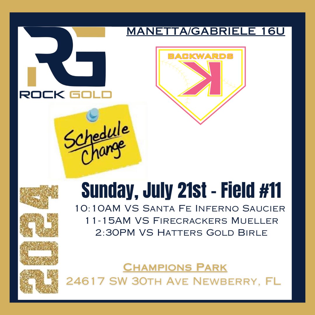 RockgoldMG's tweet photo. Schedule change due to storms today at @BackwardsKJax Just another chance to come out and see us ROCK it! #RepTheRock #RockFam #BackwardsKShowcase https://t.co/bnLzvVzTsS