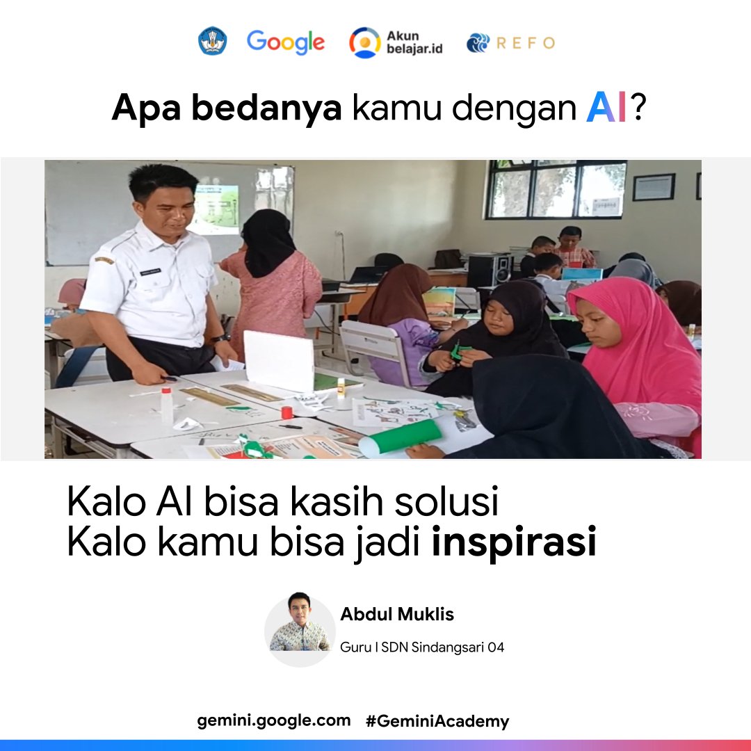 Aa_Muklis's tweet photo. #GeminiAcademy dan tag @RefoIndonesia dan @googleindonesia https://t.co/KvgKpVVCRI