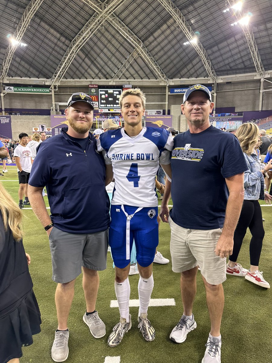 RivFootball's tweet photo. Grady Jeppesen gets to add being a starting, lockdown Cornerback in the Shrine Bowl to his already legendary list of accolades.

He is an incredible ambassador for our program, and it was an honor to watch him compete as a Bulldog one final time. Good luck at USF!

#RivFootball https://t.co/tP4Cxrm6D2