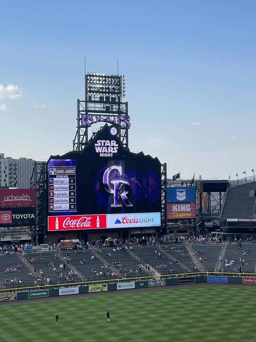 FieroFun's tweet image. Best Rockies game! #lovecoorsfield #rockies #starwars