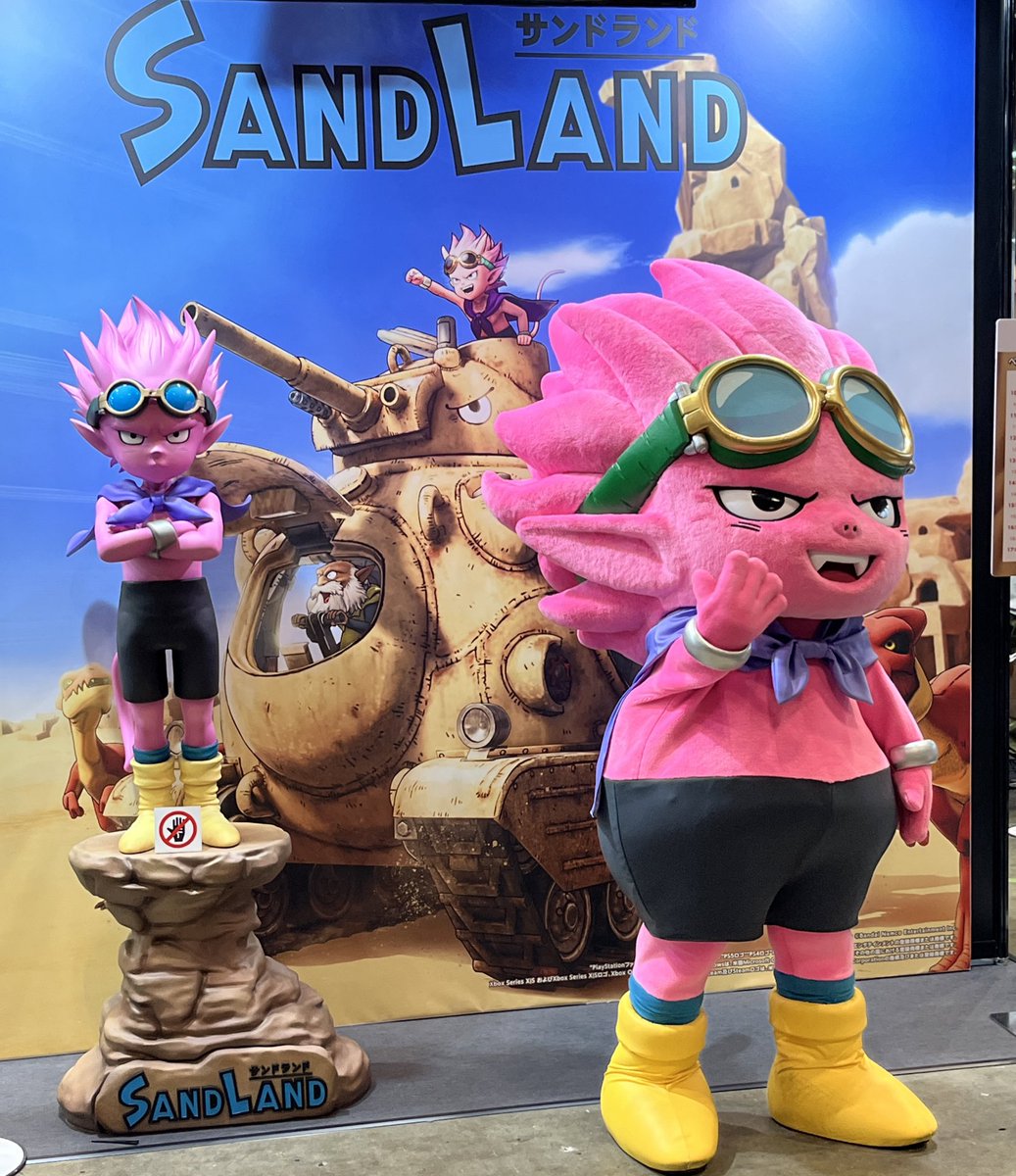 sandlandgame_jp's tweet image. #ジャンプビクトリーカーニバル 2024 に #サンドランド のフォトスポットが登場!
ベルゼブブと写真を撮って、本アカウントをフォロー& #SANDLAND をつけて写真をX(Twitter)に投稿すると、『SANDLANDのカプセル』がもらえる!
#sandlandgame #鳥山明