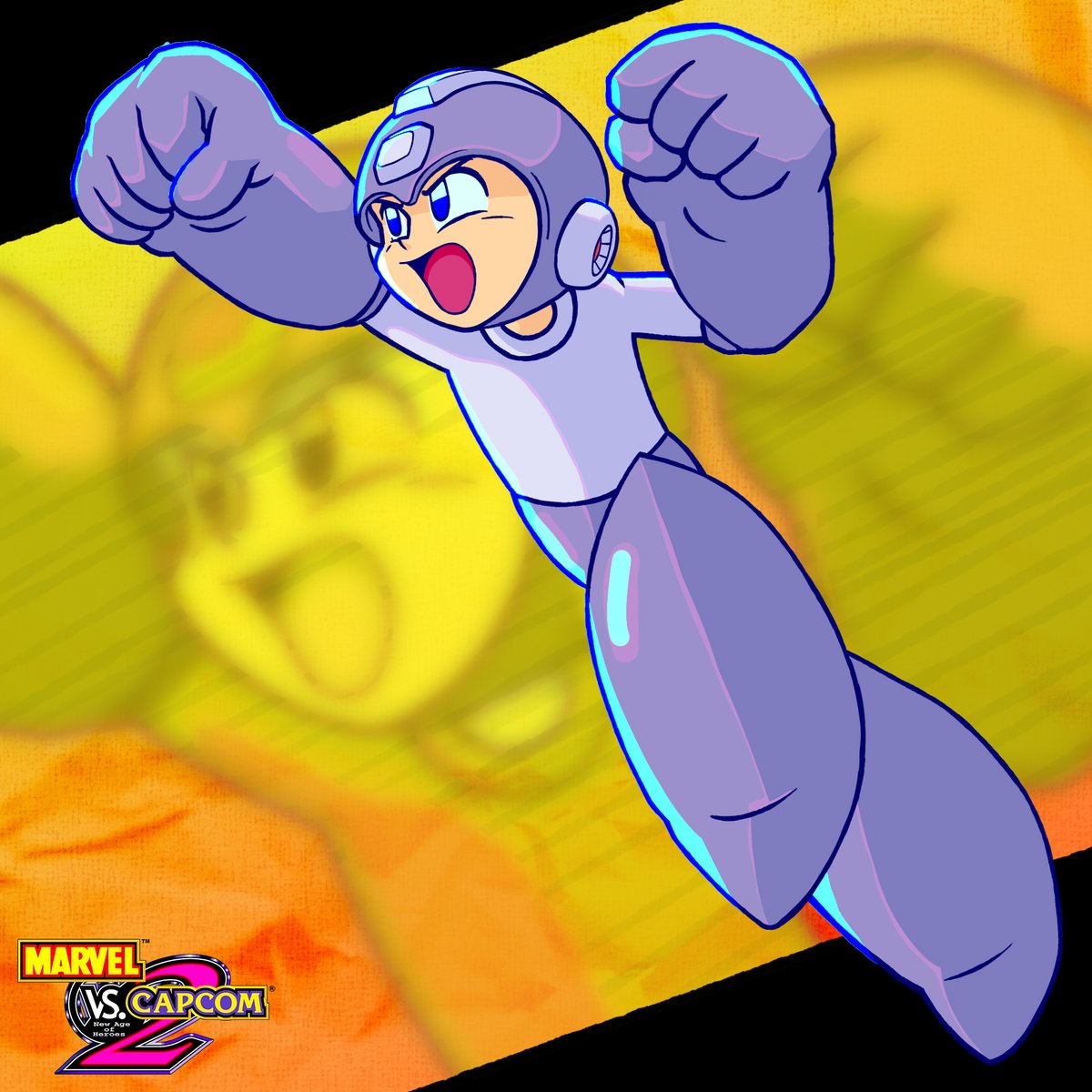 ENErgy_artt's tweet photo. Super Fighting Robot: MegaMan! Another one for the #RedrawMvC2 #mvcfightingcollection https://t.co/dA4LrFdgRk