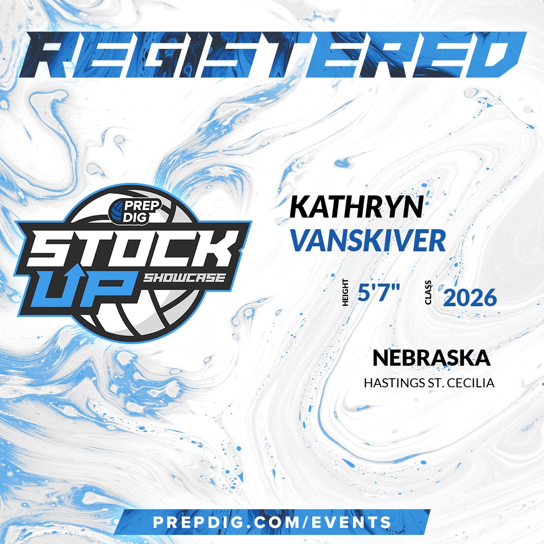 PrepDig's tweet photo. Welcome Class of 2026 Kathryn VanSkiver of Hastings St. Cecilia to the @PrepDig_NE Showcase on July 21st @ The Volleyball Academy.
π₯π #PDStockUp ππ₯
More info! π https://t.co/l2S7oUoi7R https://t.co/my13FnGpOg