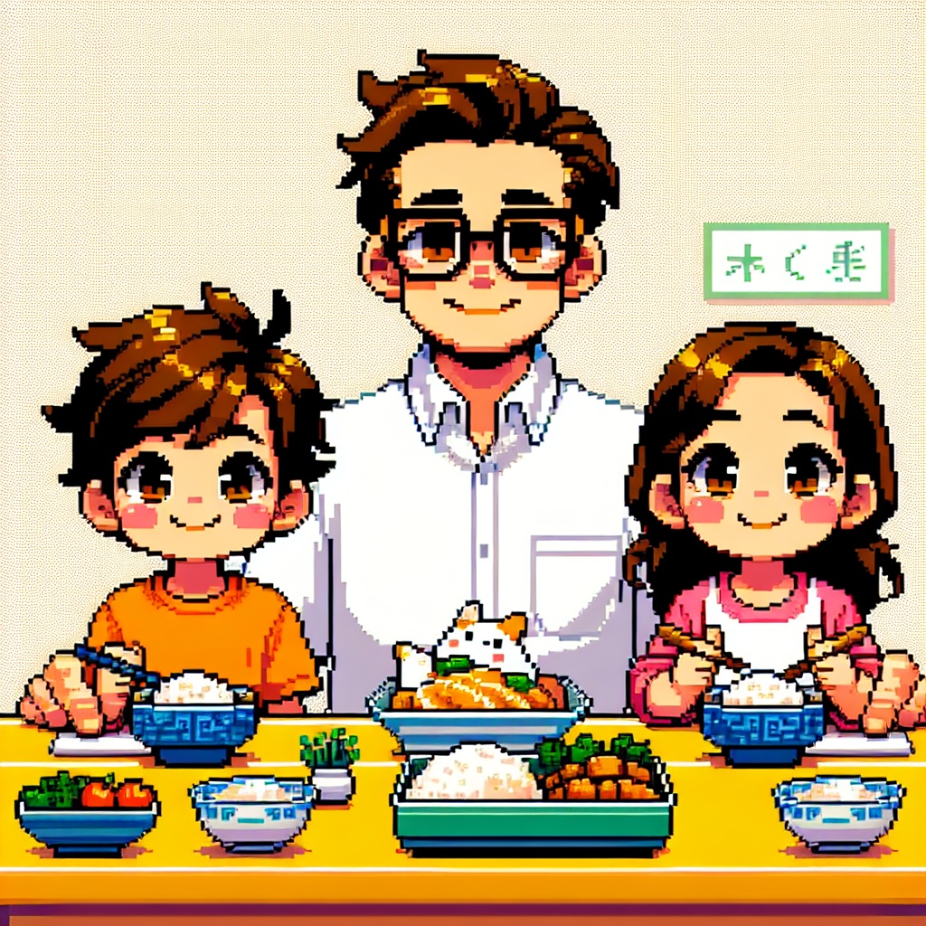 theAIphoto's tweet photo. AIカメラで見る「朝ご飯」 #AI画像  #ドット絵 https://t.co/8qYcbpcbql