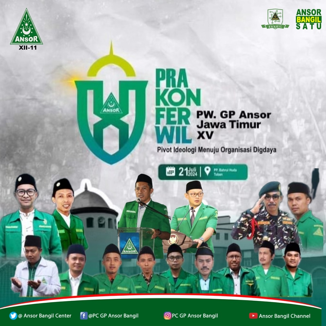 Pasukan31671439's tweet photo. Selamat dan Sukses PRA KONFERWIL
PW GP Ansor Jawa Timur ke-XV

PP Bahrul Huda Tuban 21 Juli 2024

#PraKonferwilAnsorJatimXV 
@pwansorjatim @ansorbangilcen1 https://t.co/QZ24wbdfCV