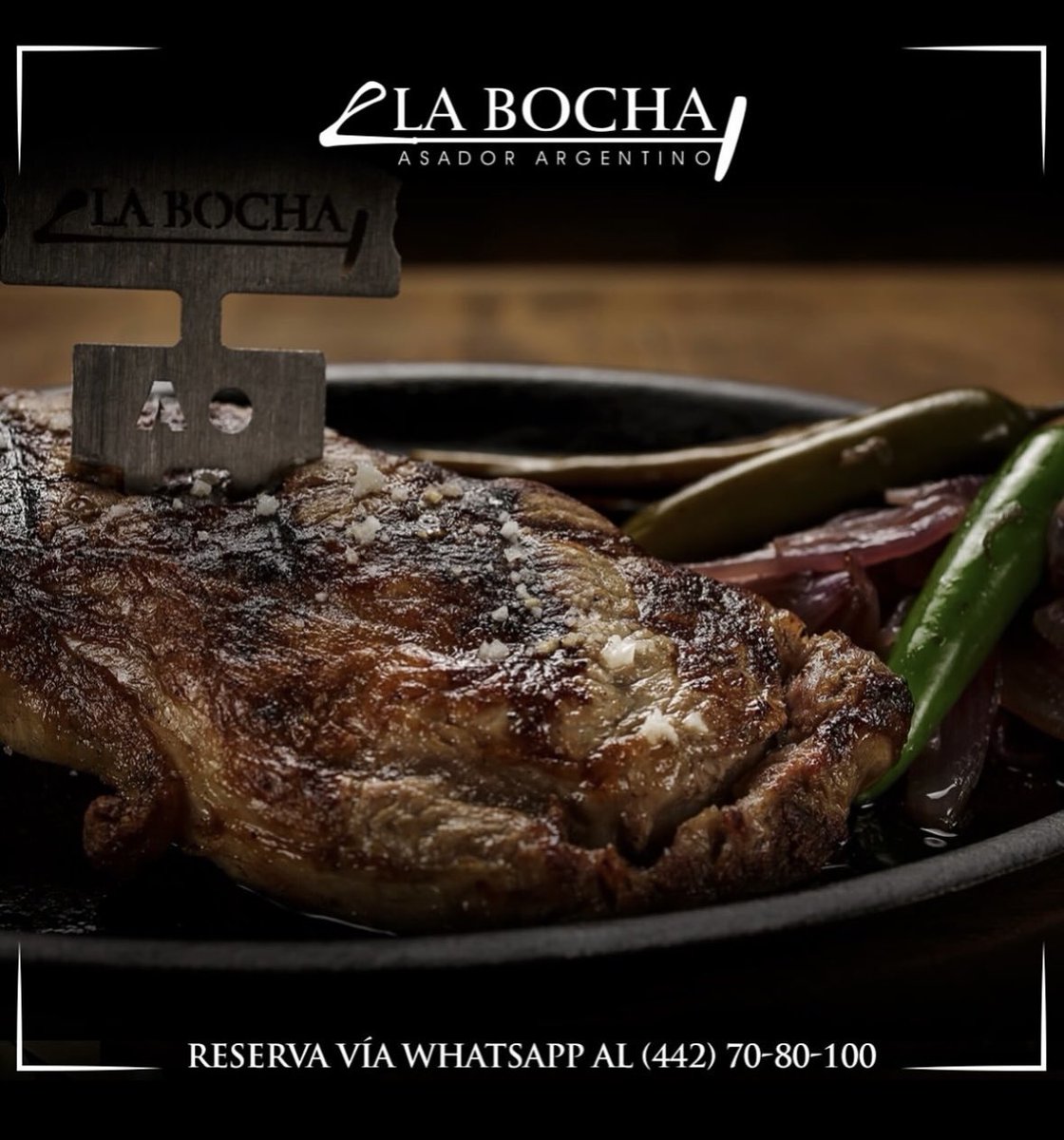 LaBochaQro's tweet photo. Todos los días la magia ocurre en nuestra parrilla. ✨
Haz tu reservación por mensaje al WhatsApp 📱 (442) 70-80-100 y disfruta con nosotros.
#LaBocha #BochaTime #restaurantesqueretaro #qro #asadorargentino #cortesprime #cortes #algrill #chill https://t.co/LAtZ0Dv8iT
