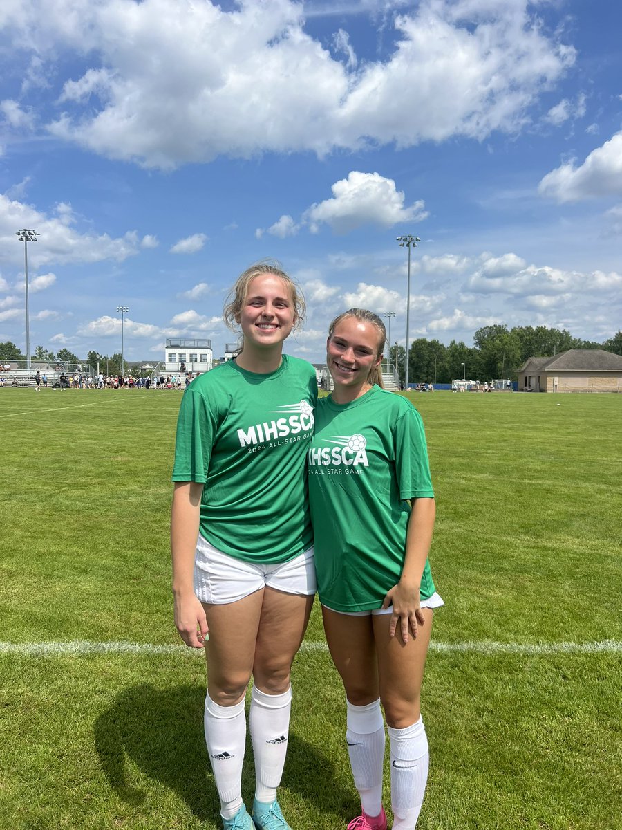 One last game for these two Novi soccer standouts. All-State 1st Team <a href="/TalieBurns/">Talie Burns</a> and All-State 3rd Team <a href="/anna_lindsey14/">Anna</a> proudly representing Novi Soccer at the 2nd annual MIHSSCA All-Star game. We are so proud of you both!

👏⚽️👏⚽️👏⚽️👏⚽️👏⚽️👏
#Family
#NoviPride
#NoviTogether