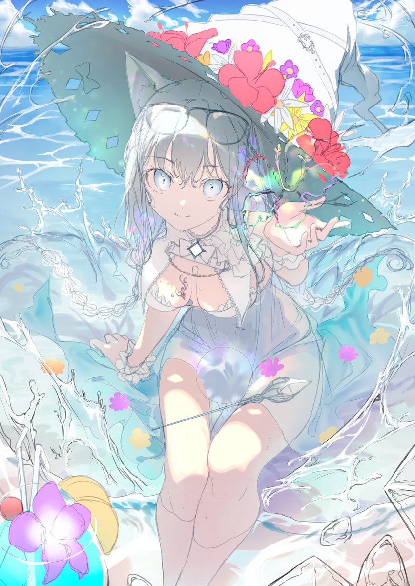 「←ラフ       完成→   #oc 」|ねぎまぷりん✨️100枚目に万フォロワーになる絵師のイラスト