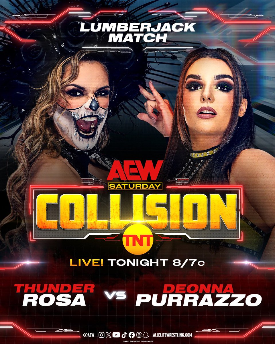 thunderrosa22's tweet photo. #ThunderArmy on alert! 
It’s time to #HearTheThunder 
On #AEWCollision @tntdrama @AEW 
#ThunderRosa https://t.co/hBdai27T2w