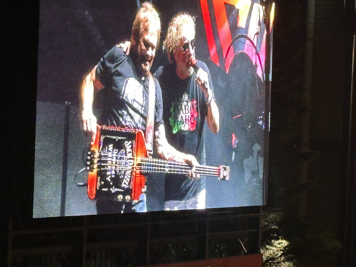 Michael Anthony with the Jack Daniel's bass!