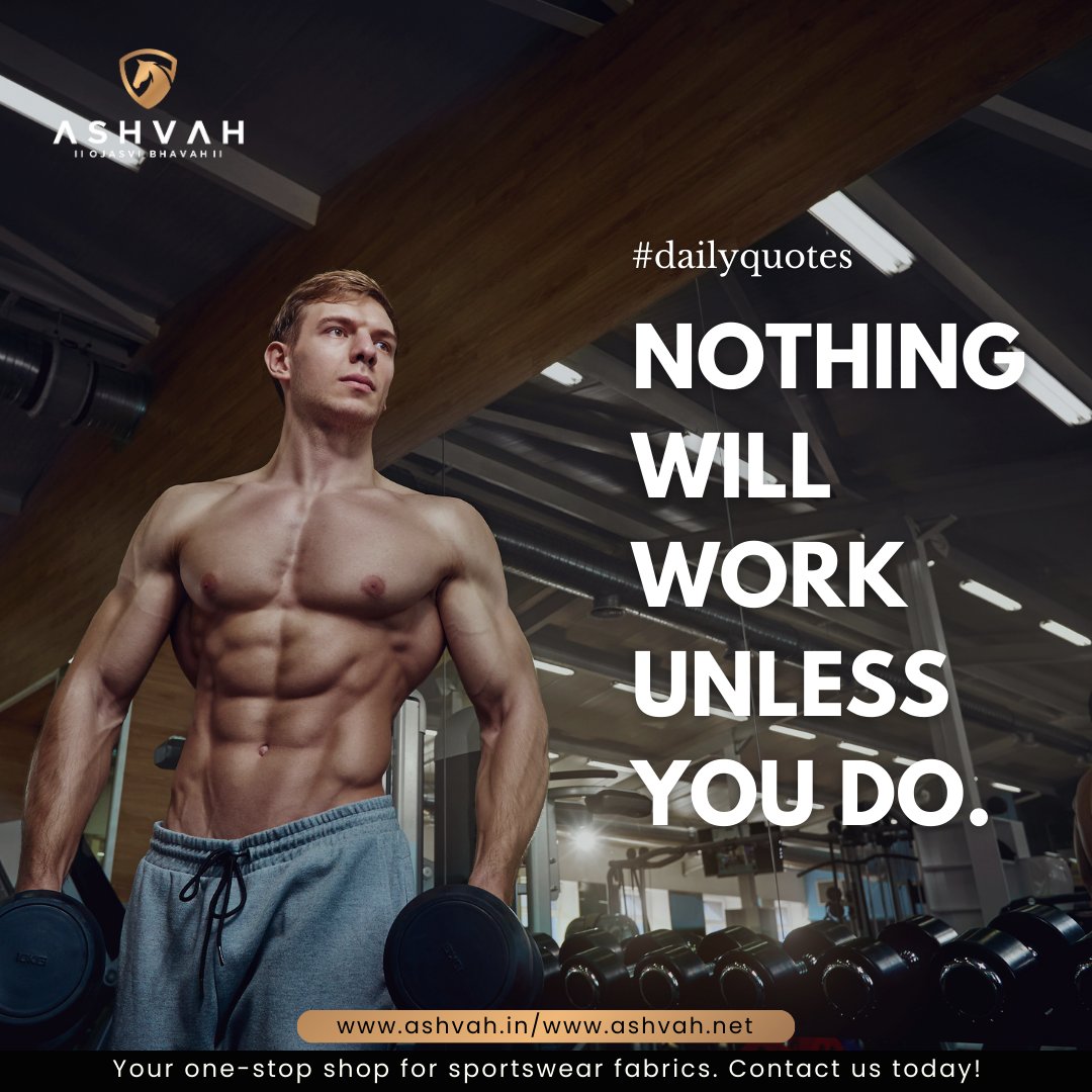 AshvahF's tweet photo. #Motivation Action is the key to success, not just wishing. #Ashvah #AshvahHouseOfFabrics #fabrics #tshirtsfabrics #fashion #sports #fabric #sportwear #sportswearfabric #activewears #clothes #dryfit #ImportedFabric #hotsale #Comfort #RegularWear #sportswearfabricsupplierinDelhi https://t.co/CVnHP9zA2k