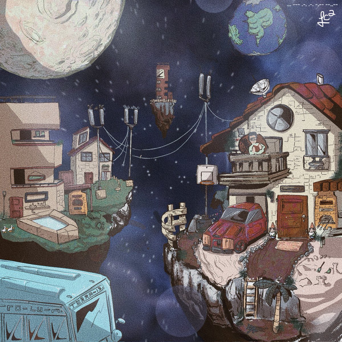 We’re floating in space