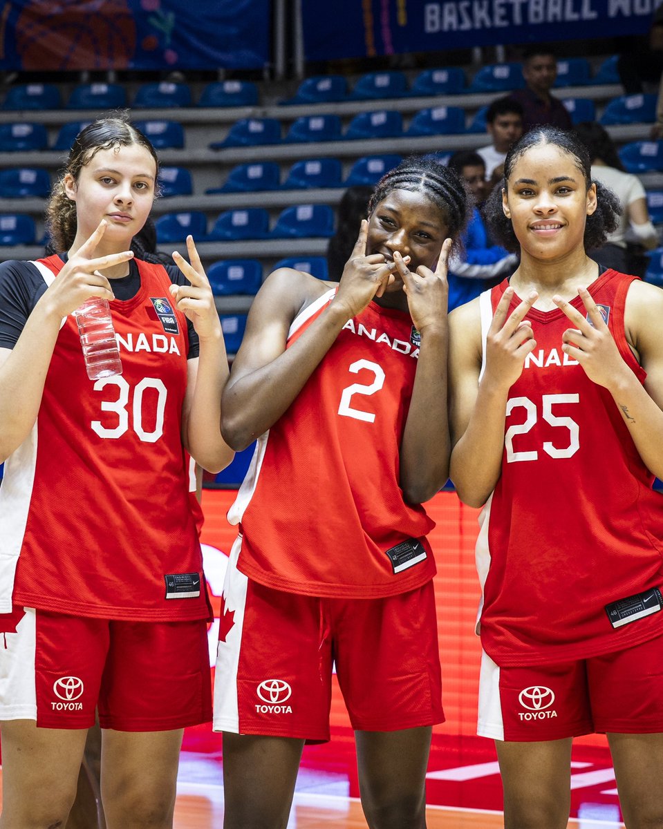 CanBball's tweet photo. gameday mood ✌️

Canada vs Spain -for a spot in the gold medal game- tips off in 1️⃣ hour on FIBA's YouTube channel 

#U17Women https://t.co/pP5sdUucSX
