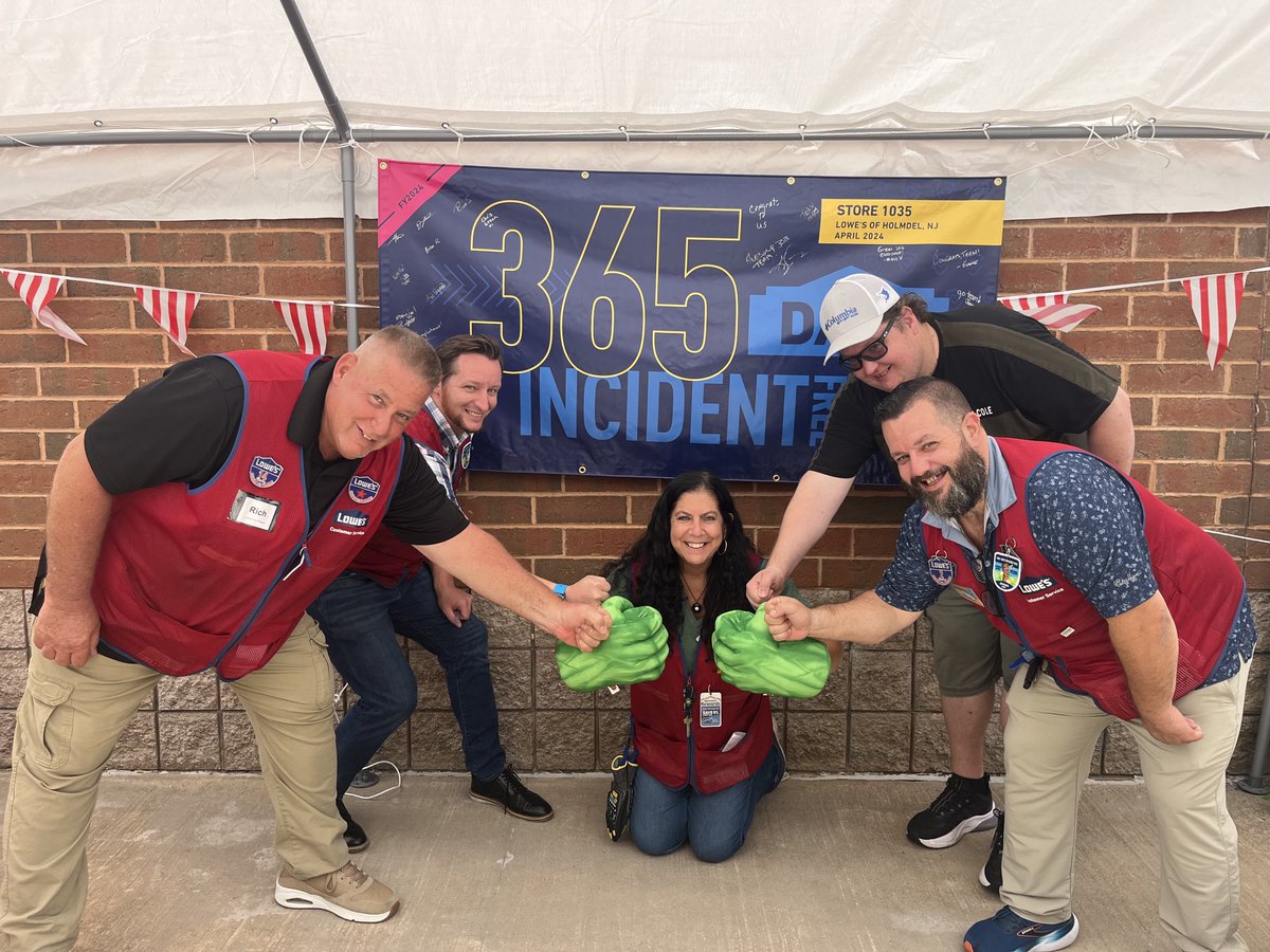 Paula Eastmond/ Cunningham (@paulacu91432655) on Twitter photo Congratulations ๐๐ 1035 Holmdel 365 Safety Celebration!!!! ๐ฅณ Great job ๐๐๐โฆ<a href="/AndrewsP26/">Paul Andrews</a>โฉ โฆ<a href="/JaneenV_HRBP/">Janeen Valdes</a>โฉ โฆ<a href="/kdc1035/">Kyle at Lowe's</a>โฉ Congratulations ๐๐ 1035 Holmdel 365 Safety Celebration!!!! ๐ฅณ Great job ๐๐๐โฆ<a href="/AndrewsP26/">Paul Andrews</a>โฉ โฆ<a href="/JaneenV_HRBP/">Janeen Valdes</a>โฉ โฆ<a href="/kdc1035/">Kyle at Lowe's</a>โฉ