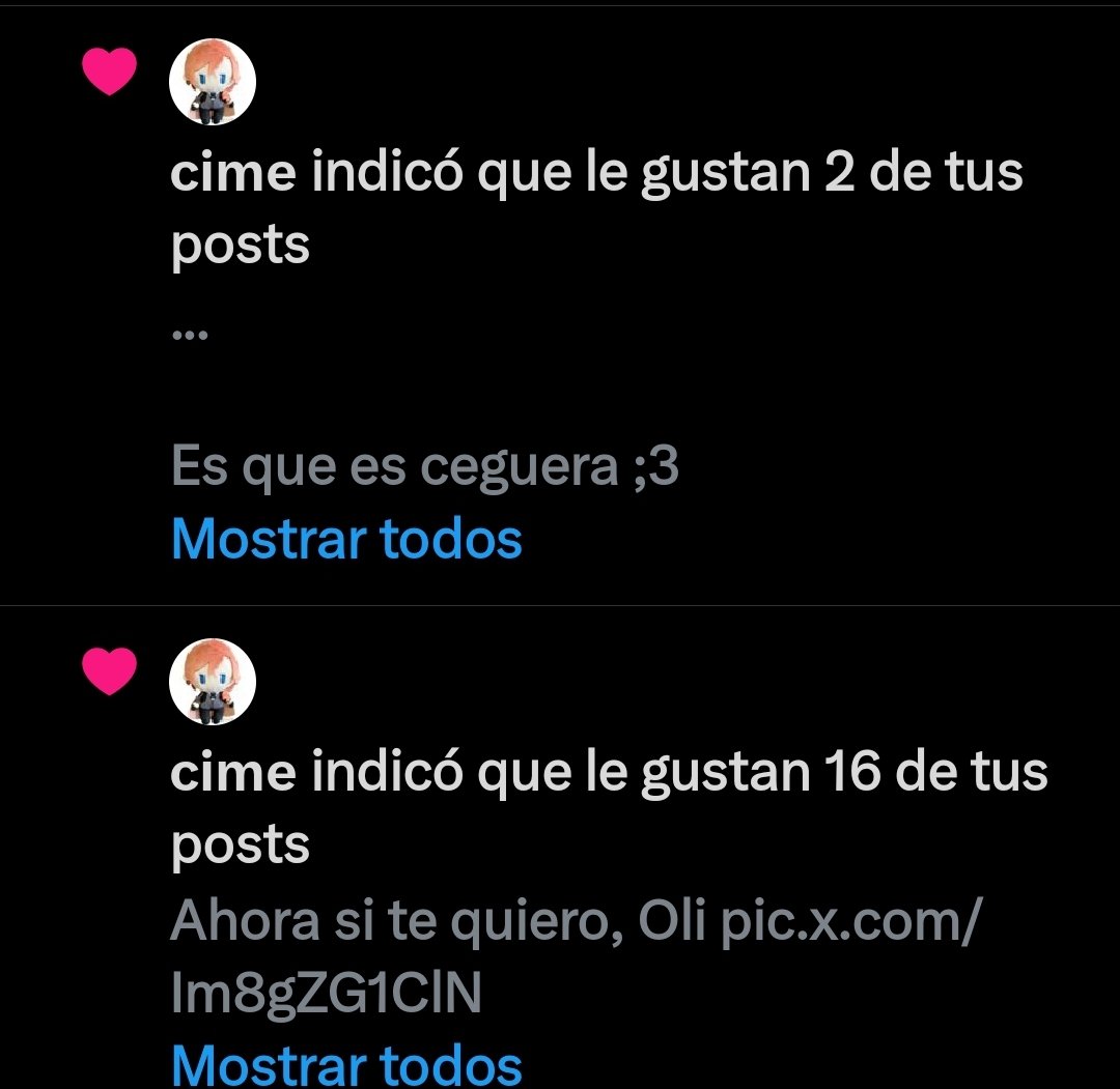 Dazxi707's tweet photo. @disosiadita Adjunto pruebas de que he sido víctima también del spam de likes de cime, si también sufres del spam de likes por el posible robot de cime no dudes en sumarte a nosotros #stopthespam https://t.co/z5zLuZKaOb