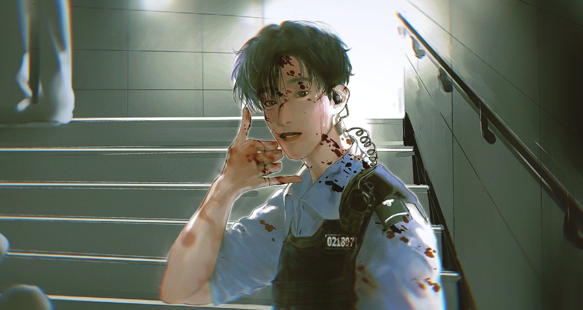 dr_quintin's tweet photo. 别担心，我马上就回来。有事记得call我。👮 #DK #도겸 https://t.co/J3EhsX6C87