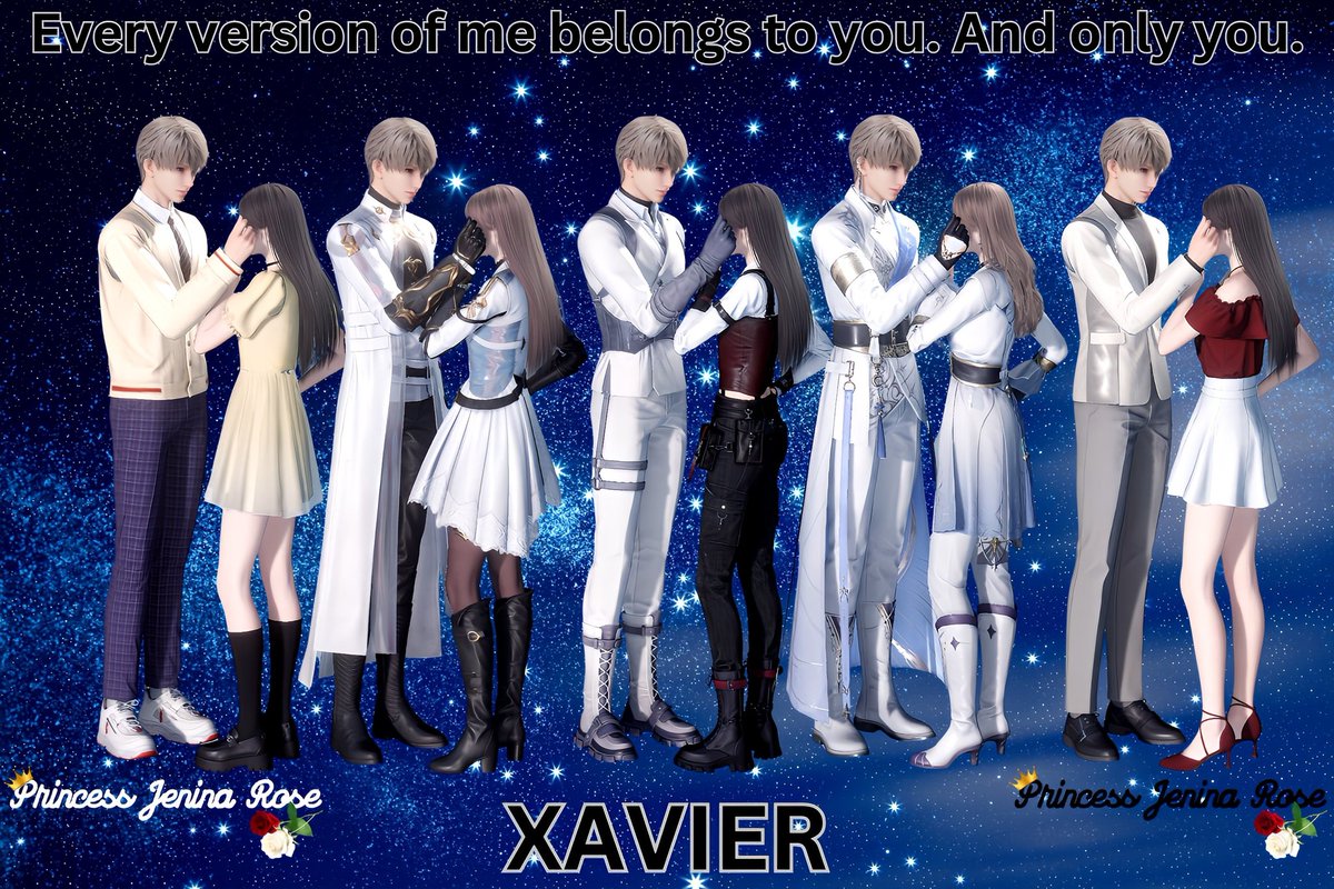 PrincessJene18's tweet photo. "Every version of me belongs to you. And only you."
-XAVIER
(We don't have a look for Anecdote MC. She didn't meet the Evol Police persona.)
#ShenXingHui
#Seiya
#SimSunghoon
#심성훈
#恋与深空
#沈星回
#セイヤ
#XavierLoveandDeepspace
#XavierLnD
#Xavier https://t.co/uY8dwiPhmm