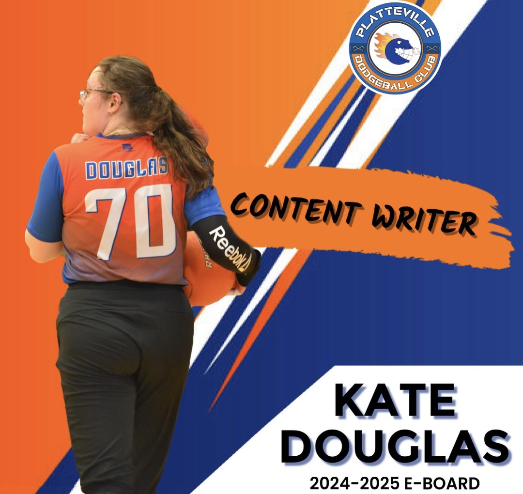 We want to congratulate our 2024-25 e-board members.  Read about what they had to say about getting nominated and about the previous season at ncdadodgeball.com/uwp/.

2/2

#uwplatteville #dodgeball #uwp #clubsport