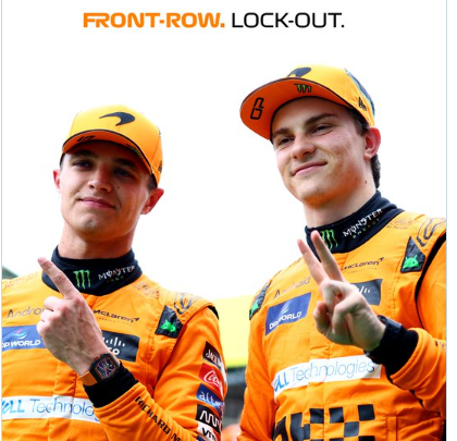 PerthWAustralia's tweet photo. #F1 #HungarianGP
Ozzie Oscar 2nd again on the Grid. Dan Ric is 9th for tonight's [Oz-time]  F1 Race https://t.co/D6inDcOmyO