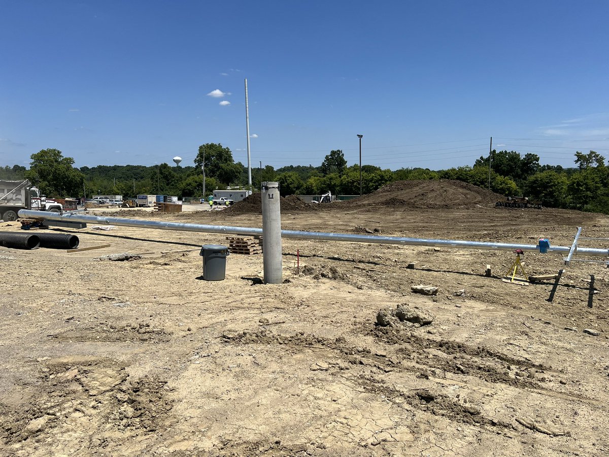 More progress on the Lanni Family Stadium at the Matandy SportsPlex!  Light poles delivered and ready to put up. Locker room continues to be built. Scoreboard base being prepared. Steps from new parting lot completed. Thank you to all those who have participated.