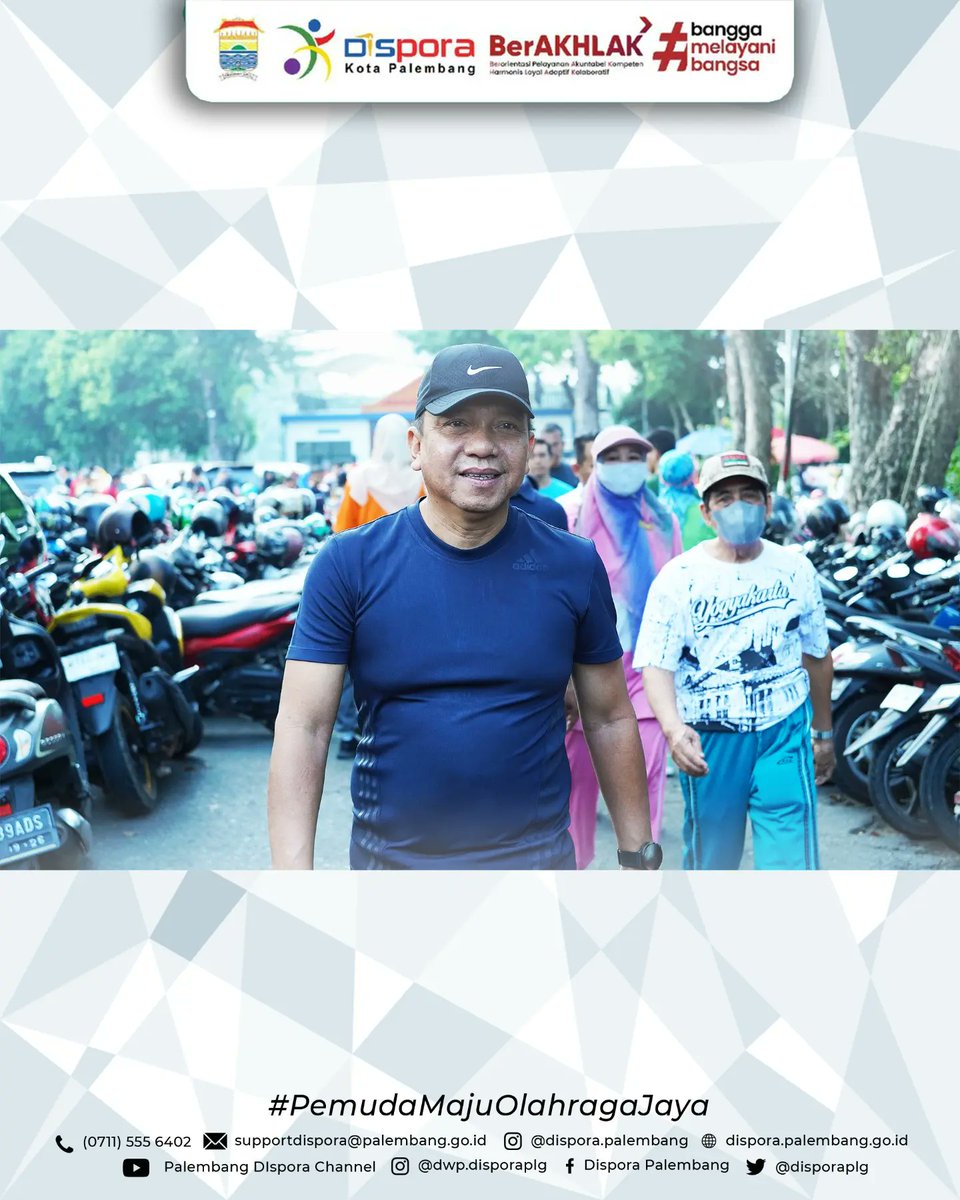 Jalan Sehat Terpadu Peringatan HUT PWRI Kota Palembang Provinsi Sumatera Selatan ke-62.

21 Juli 2024 | Halaman Rumah Dinas Walikota Palembang &amp; Jalan Tasik

#DisporaKotaPalembang
#PemudaMajuOlahragaJaya