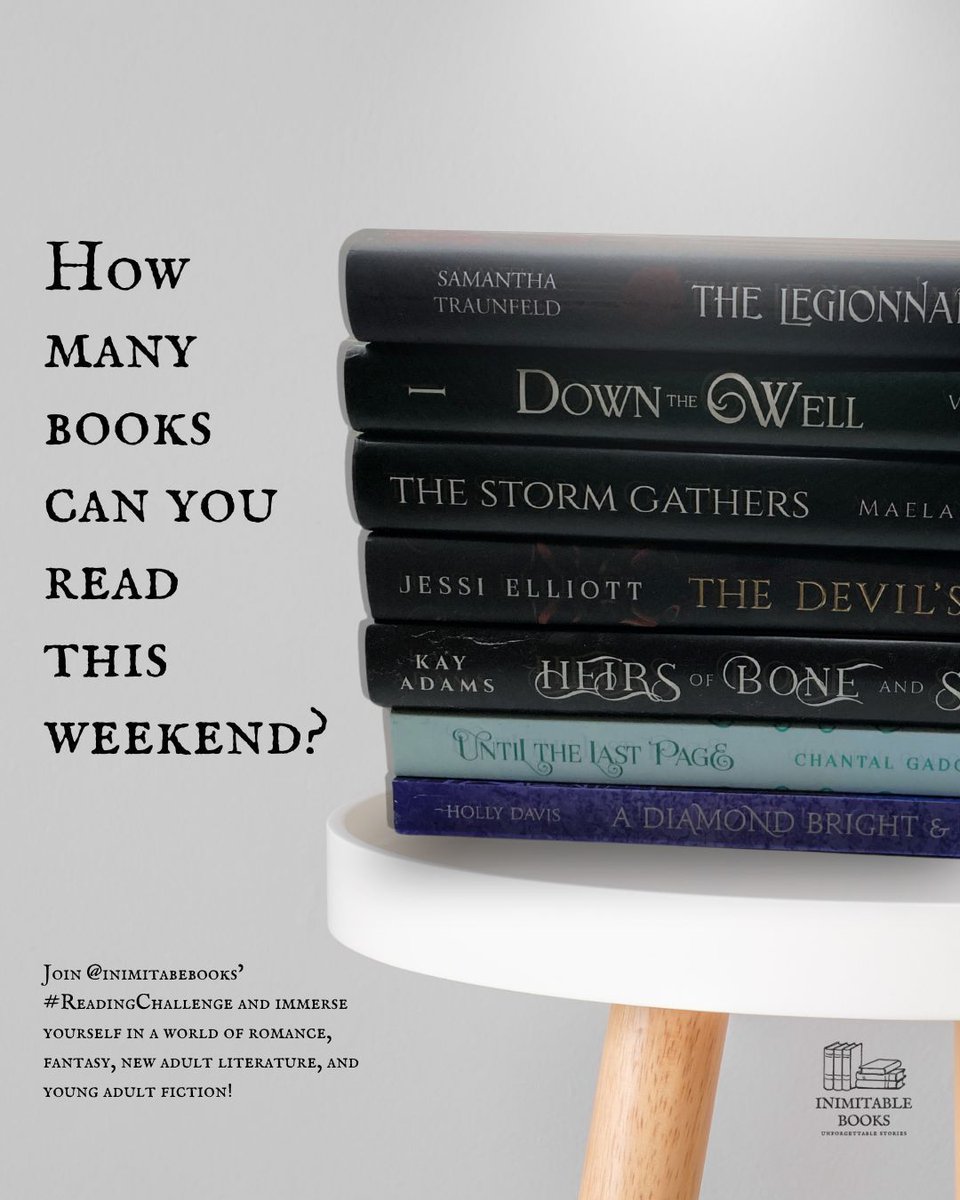 inimitablebook1's tweet photo. How many books can you read this weekend? Join our #ReadingChallenge and immerse yourself in a world of romance, fantasy, new adult literature, and young adult fiction.
#inimitablebooks #romance #fantasy #nalit #yalit #booktwitter #booklove https://t.co/sK9lJ5OSDG