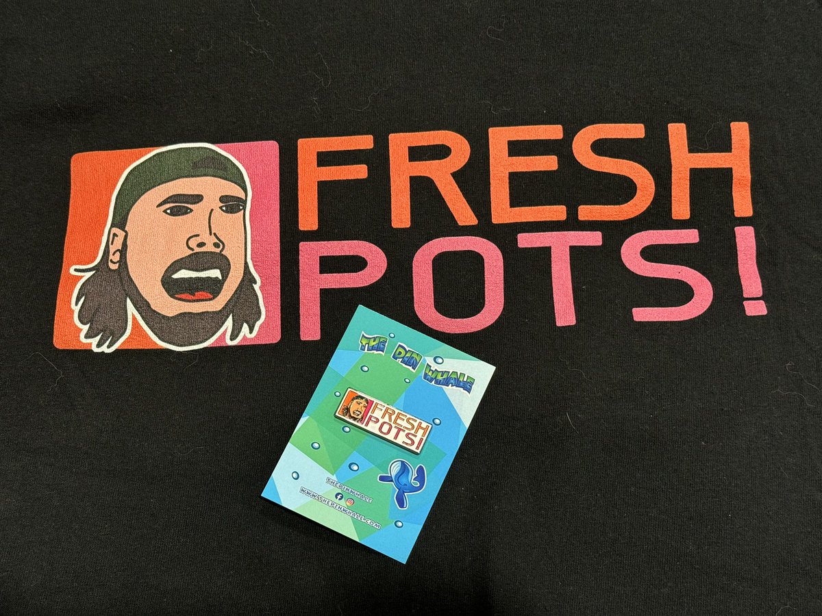 ThePinWhale's tweet photo. Who’s going to the @foofighters show at @fenwaypark in Boston tomorrow? Find me wearing this shirt, and I’ll give you a free Fresh Pots! Pin. I’ve got a few to give away. #foofighters #foofightersconcert #davegrohl #davegrohlforpresident #freshpots #enamelpin #foofighterslive https://t.co/Uv9EUXT7u3