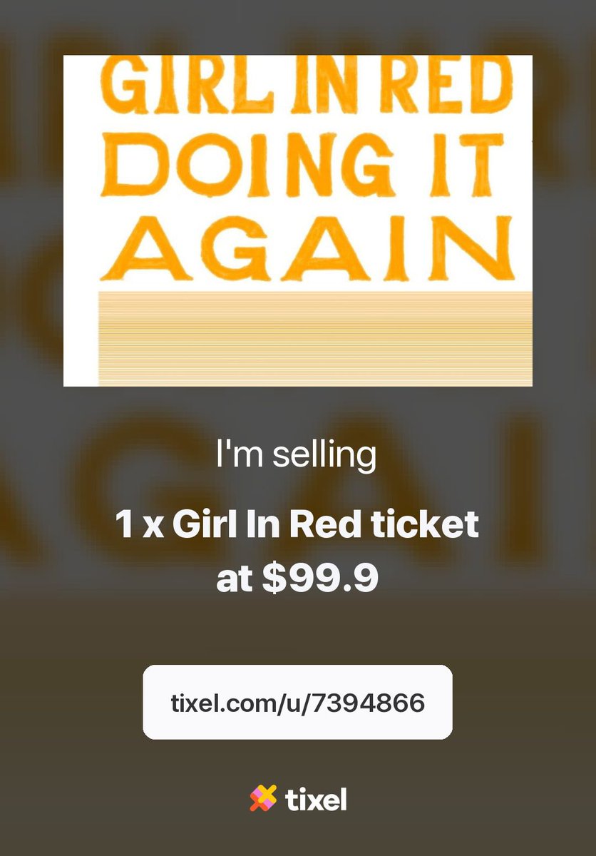 kooljdjdjd's tweet photo. selling 1 girl in red ticket for brisbane tonight #girlinred #brisbane #concert https://t.co/5locRHbAaR