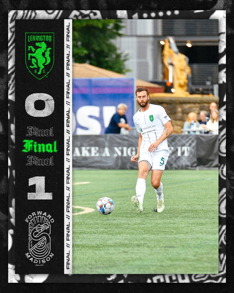 LexSporting's tweet photo. FT | Couldn't find an equalizer.
The lads fought for all 90+ minutes but we won't be rewarded for it in the end. Such is life.
We're back in action at home THIS Saturday against the Richmond Kickers!
#LexGo #USLJägermeisterCup #MADvLEX https://t.co/gmK00aYSgE