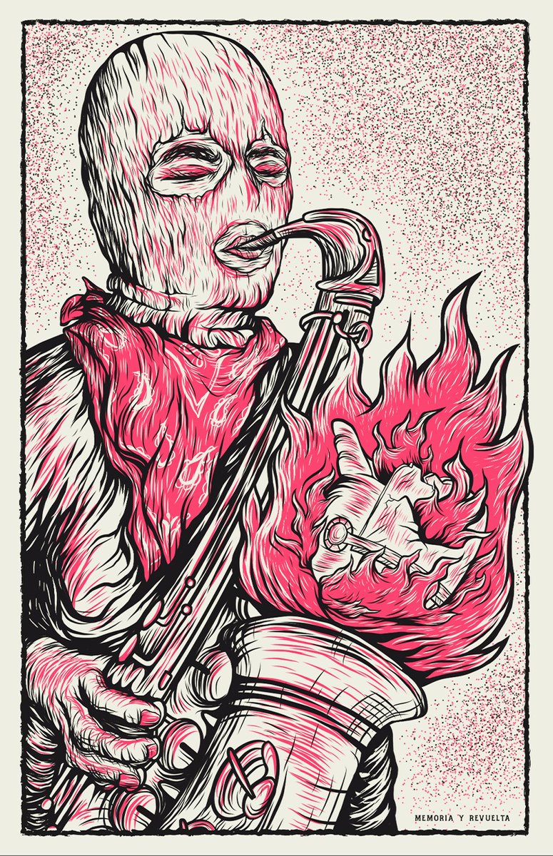 Grafica_Antifa's tweet photo. Musica contra la autoridad.
Risografia a dos tintas.
 
#MusicaRebelde #MusicaParaLaRevuelta #MusicaLibertaria #AmaLaMusicaOdiaElfascismo #Capucha #Rebeldia #ACAB #Revuelta #Memoria #MemoriaYRevuelta #GraficaAntifascista https://t.co/1ysInnuMVp
