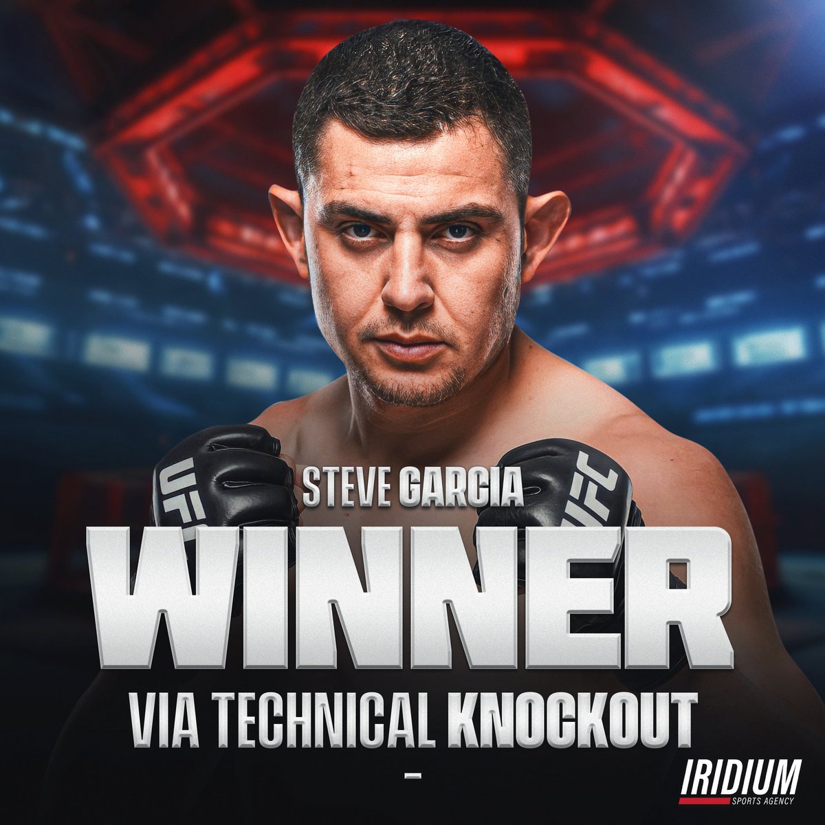 IridiumSportsAgency (@teamiridiumisa) on Twitter photo 🚨 #TeamIridium stud <a href="/MeanMachine505/">Steve Garcia</a> drops the hammer for his 4th straight stoppage victory in the Octagon at #UFCVegas94 🧨 #TheDarkside 🚨 #TeamIridium stud <a href="/MeanMachine505/">Steve Garcia</a> drops the hammer for his 4th straight stoppage victory in the Octagon at #UFCVegas94 🧨 #TheDarkside