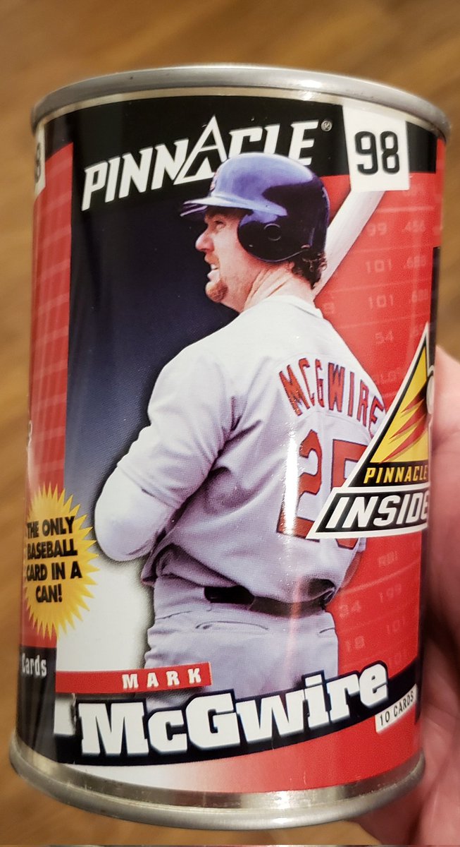 "The only baseball card in a can"...caution sharp edges when opening #thehobby