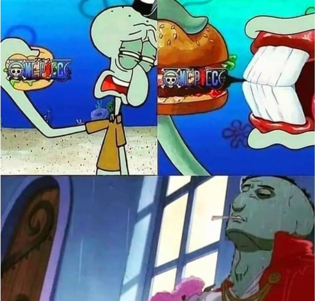 DailyOPMemes's tweet photo. Anime : One Piece x Spongebob https://t.co/l4YZbJExnD