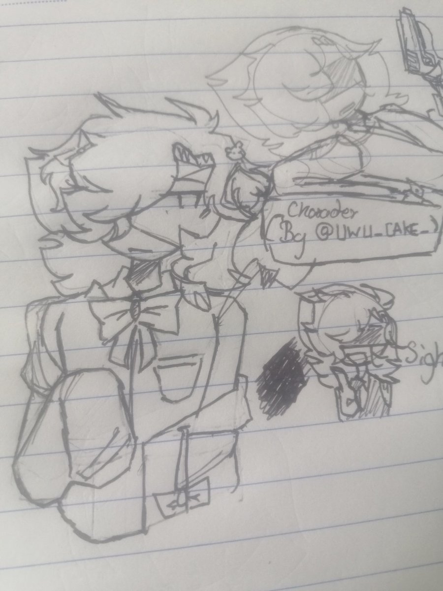 beloved_torres's tweet photo. Feel silly to draw on book. Hehe—
The first Cesar as by @uwu_cake_ . I don't know why I draw, I just got the urge to. Also Sightie, aka Sightless Alter :3
#cesartorres #SightlessAlter https://t.co/zoinBi4BBi