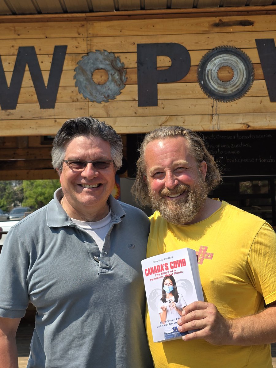 MNavarroGenie's tweet image. I had the pleasure of meeting and visiting with this steely soul, Jesse Johnson (@wopizza4), in Windermere today. Jesse is one of the courageous men who resisted the COVID regime in #Alberta. 

Deena Hinshaw shut his business down for the 'crime' of feeding people and refusing to…