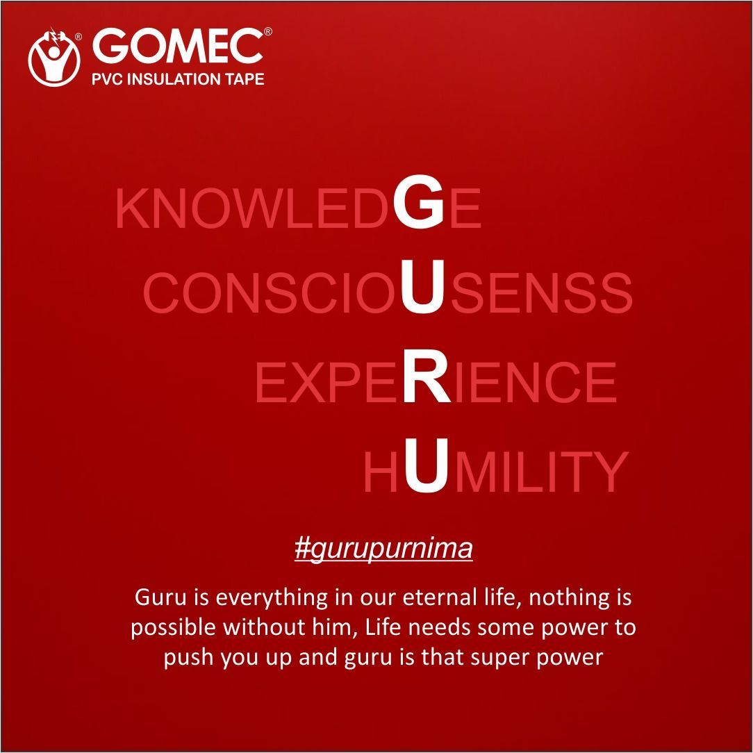 Gomec_ind's tweet photo. Whether it’s a teacher in school, a mentor at work, or a spiritual guide, today is the day to honor and thank them for their invaluable contributions. 🌼 

#pvc #electricaltape #gomec #insulationtape rubbertape #GuruPurnima #Gratitude #Mentor #Teacher #Wisdom #ThankYou https://t.co/55VBBwQf7y