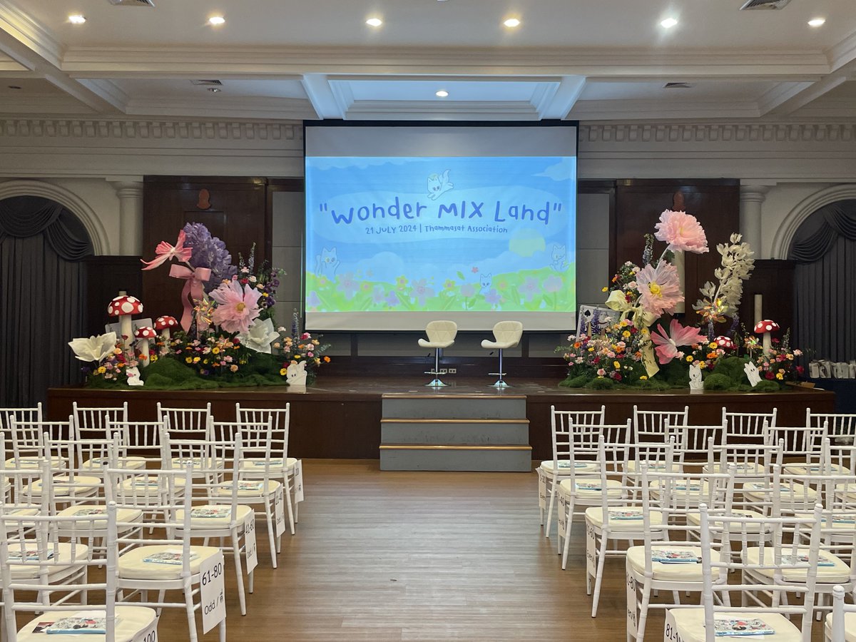 MixOfficialFC's tweet photo. ꒰ 🎡 ꒱  ꔛ " #WonderMIXLand " 

สถานที่พร้อมแล้ว ! " WONDER MIX LAND " รอต้อนรับทุกคน แล้วมาเจอกันน้า ~ 🖐🏻♥️

ขอขอบคุณผู้ใหญ่ใจดีที่ให้การสนับสนุนการตกแต่งสถานที่ด้วยนะคะ 🙇🏻‍♀️

@wixxiws #mixxiw 
#ส่วนผสมของมิกซ์ https://t.co/BQqTxmWg4w