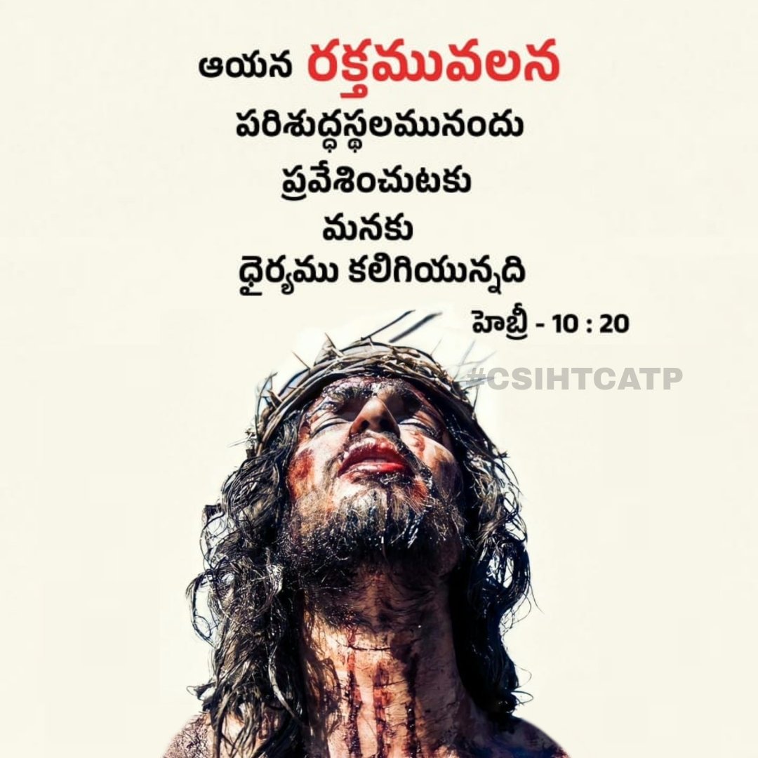 csihtmcatp's tweet photo. ఆయన రక్తమువలన పరిశుద్ధస్థలమునందు ప్రవేశించుటకు మనకు ధైర్యము కలిగియున్నది.
- హెబ్రీయులకు 10:20
.
.
Having therefore, brethren, boldness to enter into the holiest by the blood of Jesus.
- Hebrews 10:20
.
.
.

#Csihtcatp #Csi #Csihtcmatp #anantapur #sundayblessings #sundayservices https://t.co/MW44aBndkO