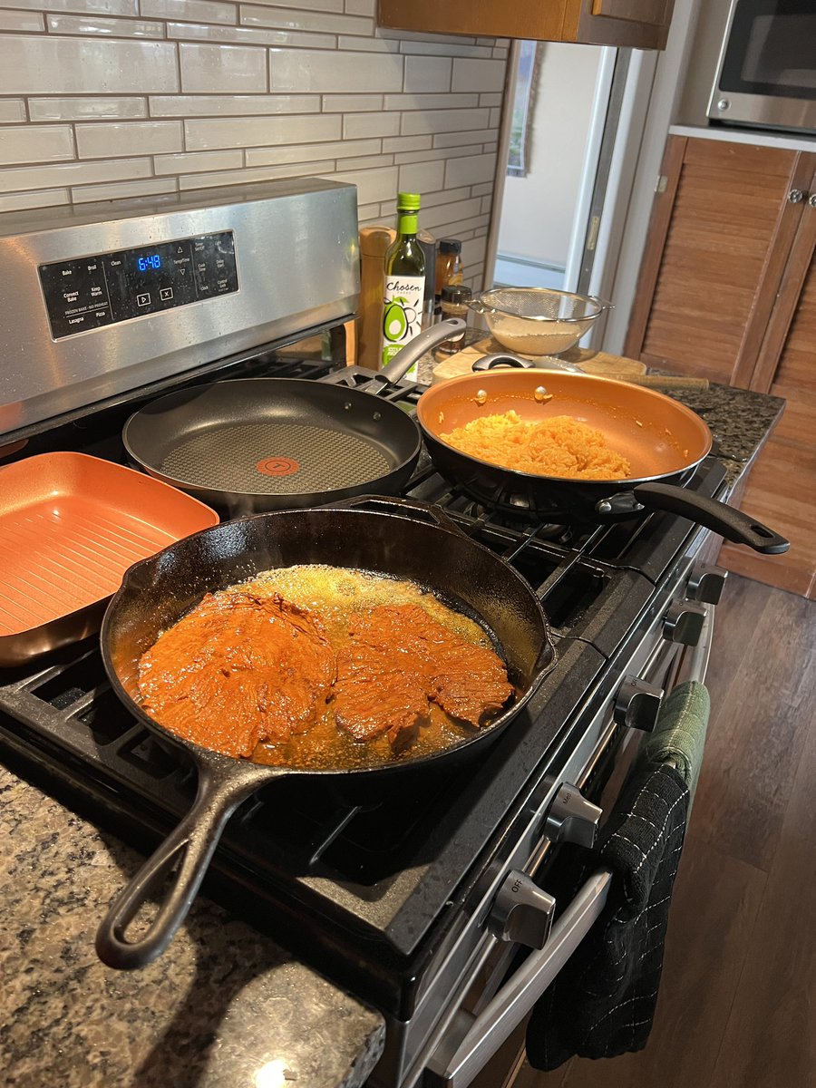 Boyfren Dog made Arrachera Tacos for dinner!