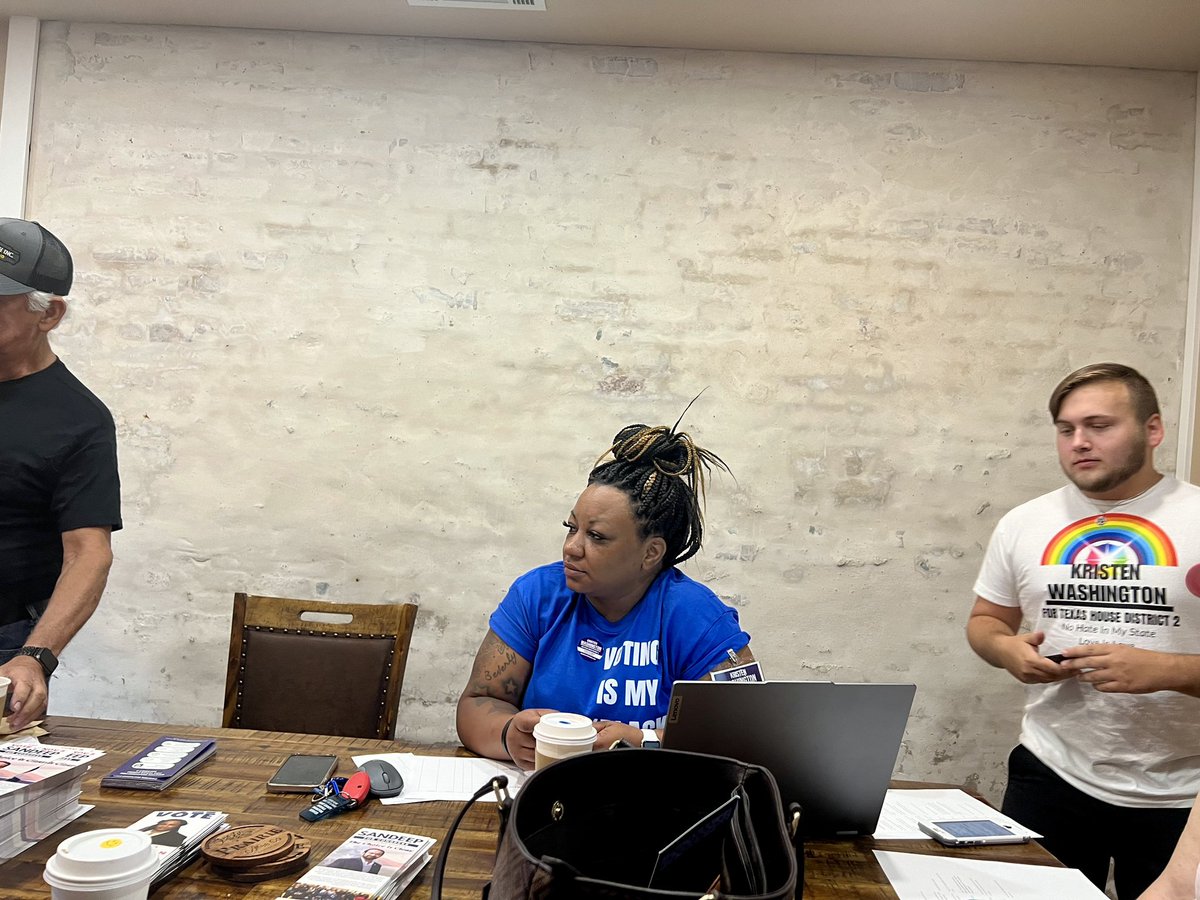 KWashington4HD2's tweet photo. Block walked in Greenville, TX with @sandeepfortexas . Met voters in North Greenville (Darktown), listened to concerns, shared our vision. Thanks to all volunteers! #TeamWashington #TXHD2 #TX03 #Democrats #TXLege https://t.co/rFS5qOvdSQ