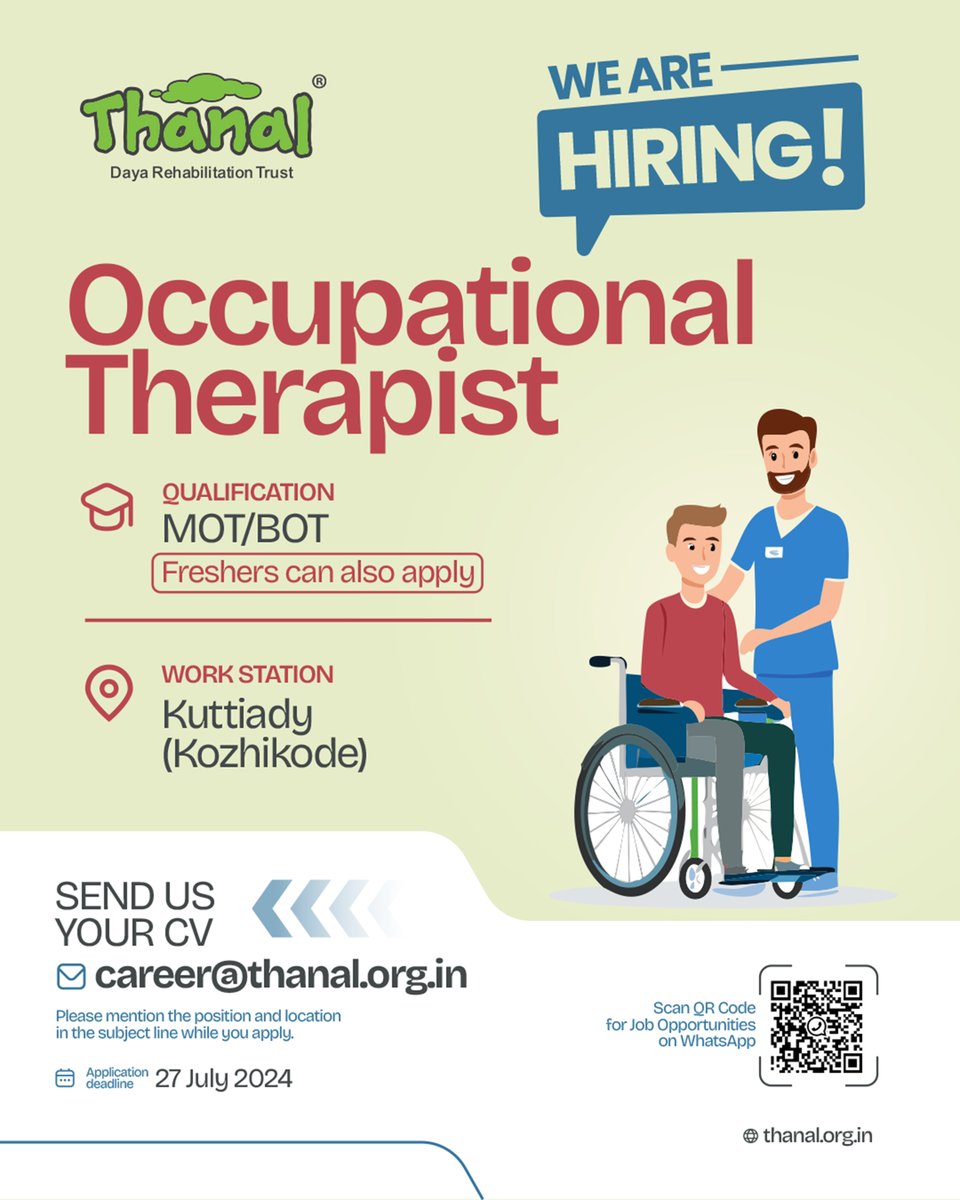 thanalngo's tweet photo. We are hiring an Occupational Therapist! https://t.co/9yxcw2e3s6