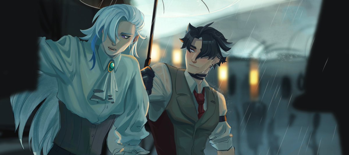 Joki_seal's tweet image. Did this waaay back and thought it was time #Wriothesley #Neuvillette