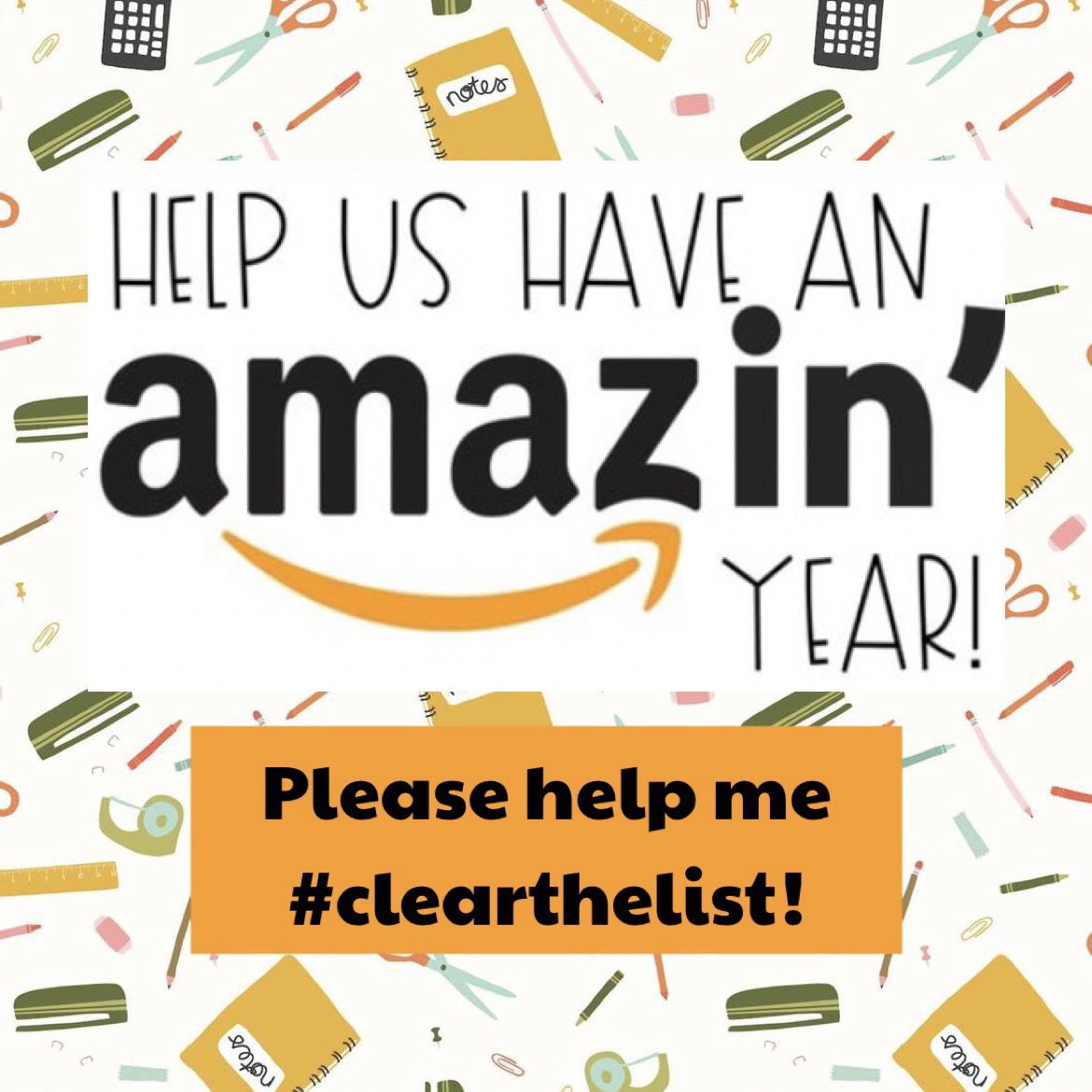 Classroom Wish List Drop! 👇📚✏️🖍

Drop them below &amp; RP, please! 

Hopefully some generous folks will see this tweet and help out! 🤞❤️ 
here’s my link: amzn.to/3hARB2f #ClearTheList #TeacherTwitter